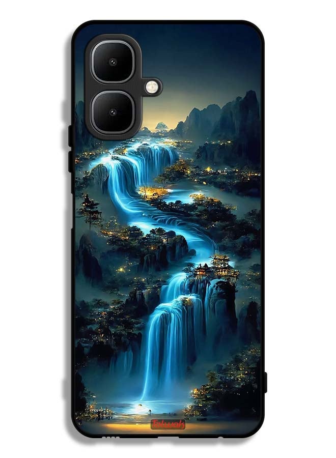 Tolwak Infinix Smart 10 Protective Case Cover Waterfall Art