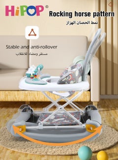 HIPOP Baby Walker with Adjustable Height,3 in 1 Prevent O-Legs,Include Detachable Toy Tray and Entertaining Music,Anti-Rollover Baby Strollers  - Image 4