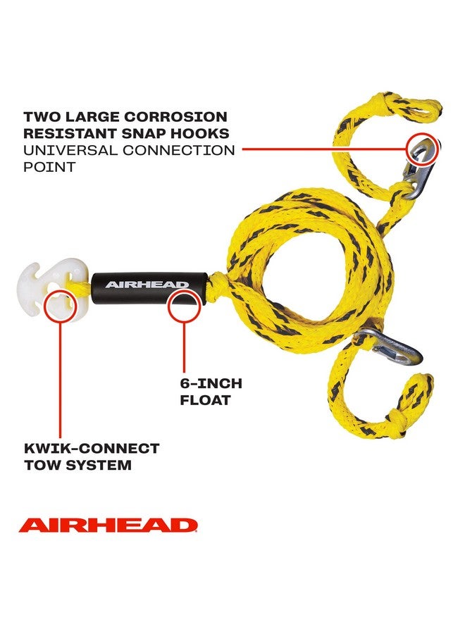 Airhead Heavy Duty Tow Harness For 14 Rider Towable Tubes, Water Skis, Wakesurf Boards And Wakeboards, 12Feet,Black - Image 4