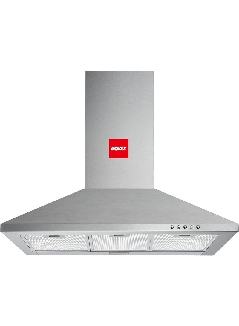 NOVEX Chimney Style Cook Hood, Stainless Steel, Recirculating Ventilation Exhausting System - Image 2
