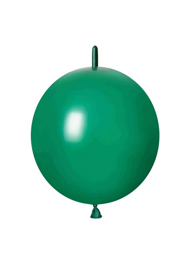 IN-JOOYAA 6 Inch Dark Green Latex Link Balloon 50 Pcs Quick Link Balloons for Party Decoration - Image 1