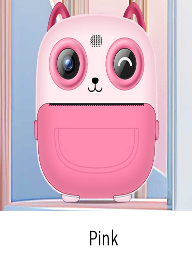 Generic Children's High Clear Instant Print Camera Mini Camera with Thermal Printing Fun Games Creative Graffiti 16-Level Grayscale Printing Rechargeable Battery - Image 2