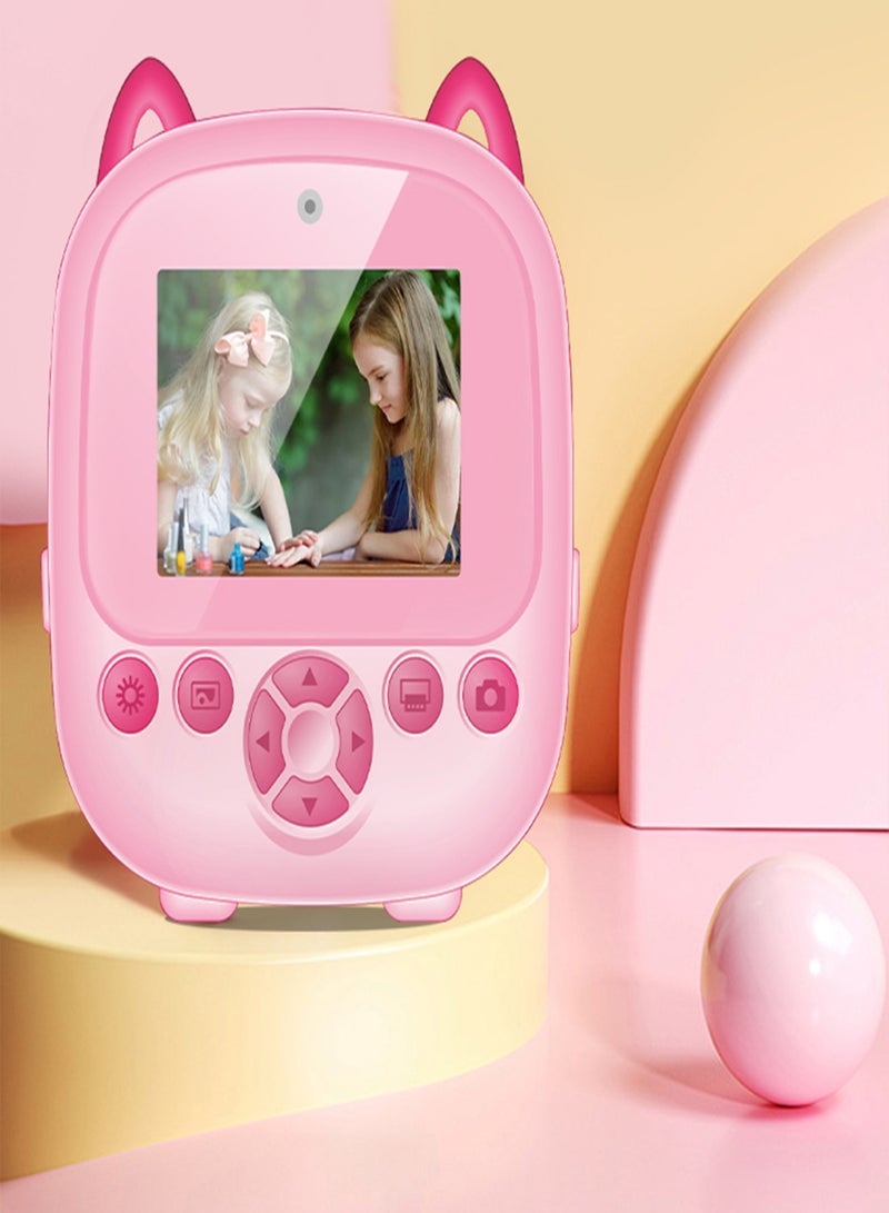 Generic Children's High Clear Instant Print Camera Mini Camera with Thermal Printing Fun Games Creative Graffiti 16-Level Grayscale Printing Rechargeable Battery - Image 4