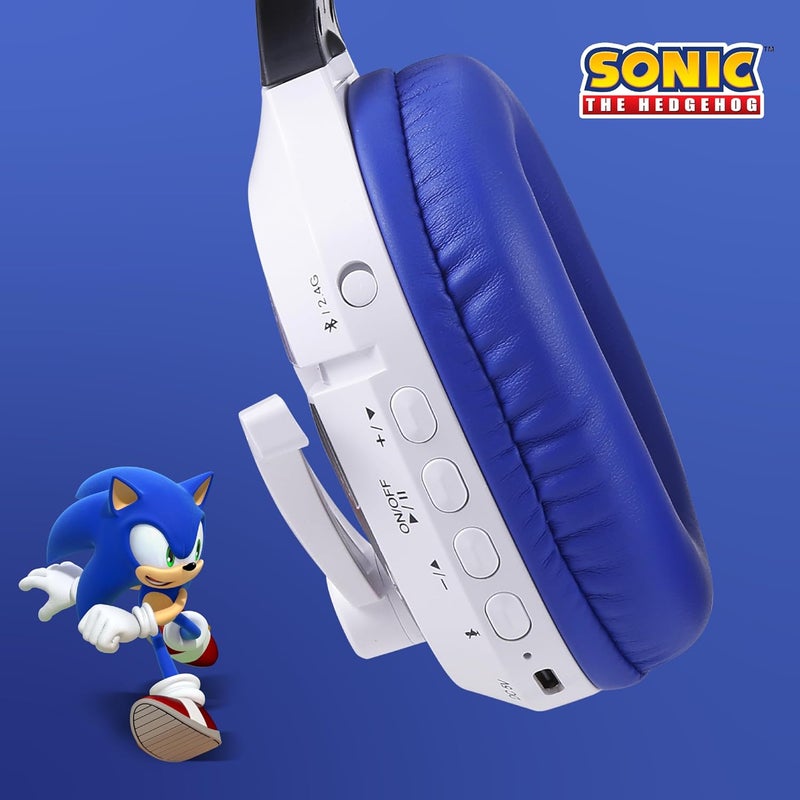 Vivitar Sonic The Hedgehog Wireless Gaming Headset with Bluetooth, Low Latency, Cushioned Ear Cups, Boom Mic for PC, Phone, Gaming Headphones with Adjustable Microphone - Image 5