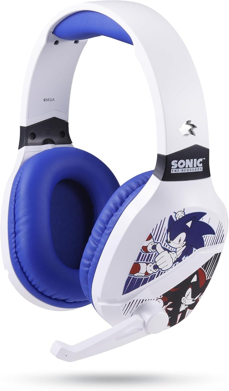 Vivitar Sonic The Hedgehog Wireless Gaming Headset with Bluetooth, Low Latency, Cushioned Ear Cups, Boom Mic for PC, Phone, Gaming Headphones with Adjustable Microphone - Image 1