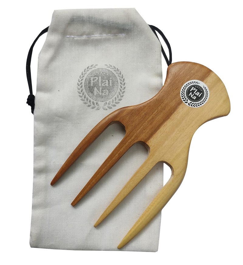 Natural Wood Comb Big Wide Tooth Wooden Afro Pick Handmade for 2c3a Hair Thick Wet and Curly Hair for African American