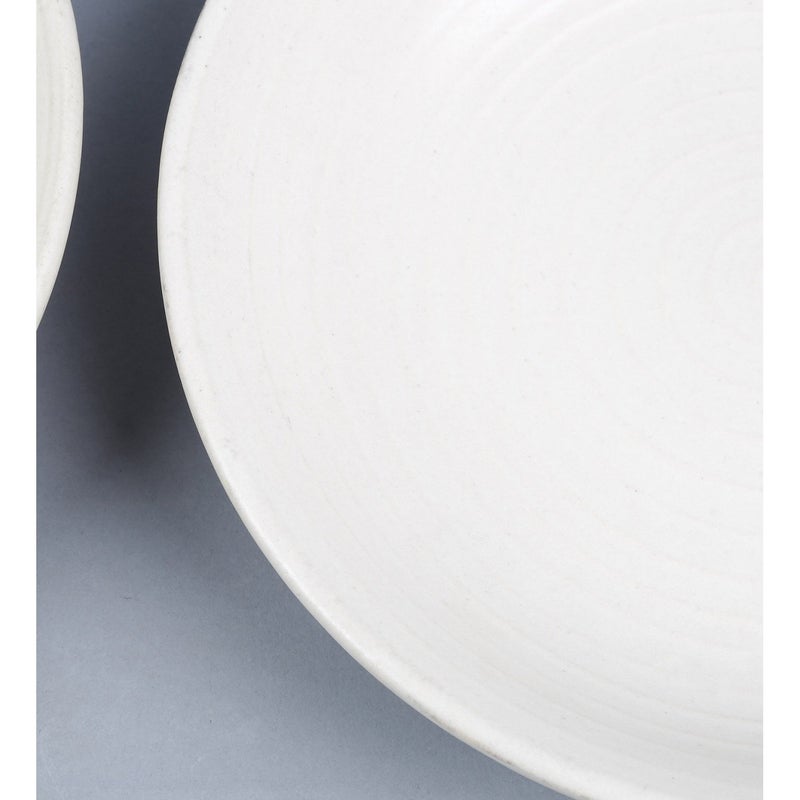 miah decor Stoneware Serving Bowl Set of 2 for Serving Pasta Salad Noodle Maggi Microwave Safe Handcrafted Matte Finish Shallow Bowl Set of 2 950 ml Each - Image 3