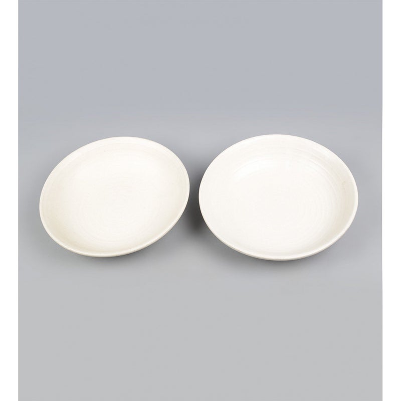miah decor Stoneware Serving Bowl Set of 2 for Serving Pasta Salad Noodle Maggi Microwave Safe Handcrafted Matte Finish Shallow Bowl Set of 2 950 ml Each - Image 4