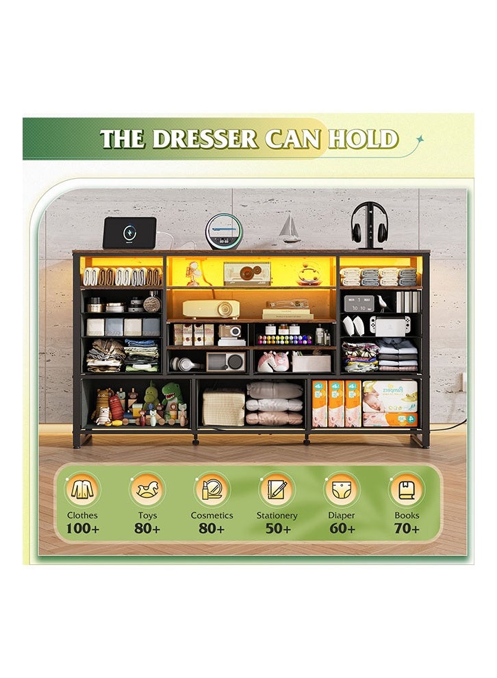 كيكي نموذج تلفزيون كبير الحجم مزود بـ 15 درجًا للداخل وغرفة النوم والمنزل باللون البني مقاس 59 بوصة - Image 4