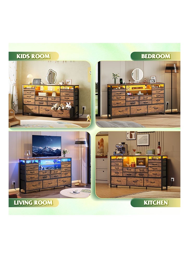 كيكي نموذج تلفزيون كبير الحجم مزود بـ 15 درجًا للداخل وغرفة النوم والمنزل باللون البني مقاس 59 بوصة - Image 3