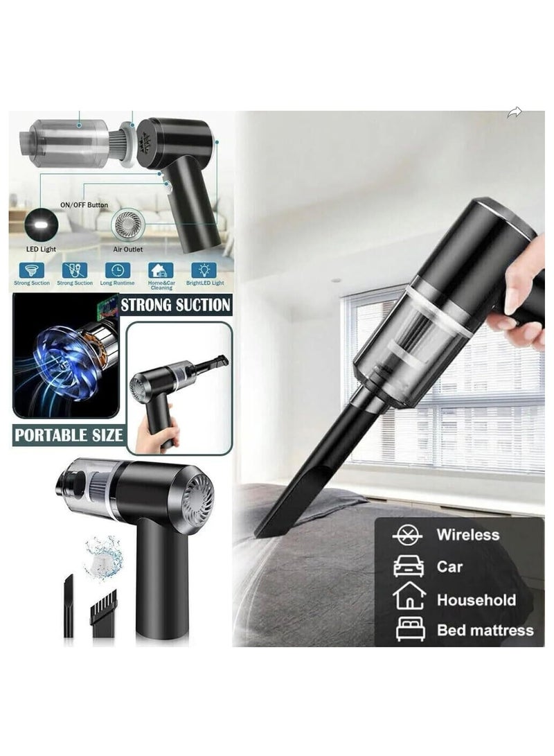 FEND 2 in 1 Portable Handheld Wired Vacuum Cleaner for Home Office and Car Black - Image 2