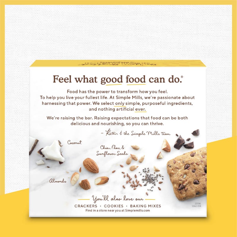Simple Mills Soft Baked Dark Chocolate Almond Flour Bars, 5 ct, 1.19 oz each - Image 4