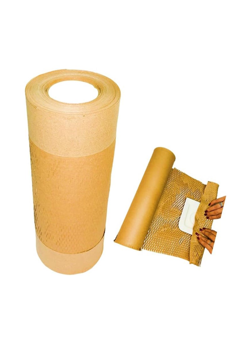 Honeycomb Packing Kraft Paper for Wrapping Fragile Items - Brown - 30cm x 250mtr/825ft - Image 2