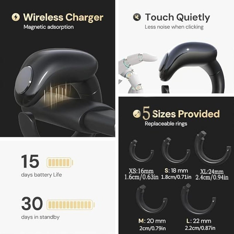 Smart ring for Muslim prayer counting and timing reminders, silicone and metal, purple, OLED display with IPX67 waterproofing and 20-day battery life - Image 4