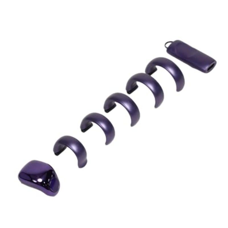 Smart ring for Muslim prayer counting and timing reminders, silicone and metal, purple, OLED display with IPX67 waterproofing and 20-day battery life - Image 1