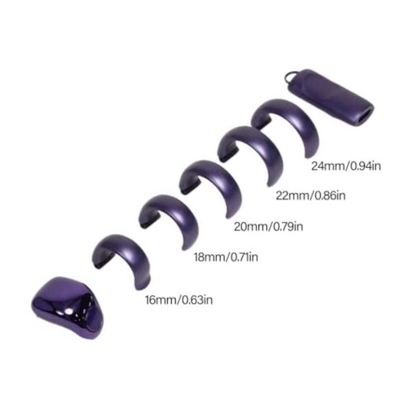 Smart ring for Muslim prayer counting and timing reminders, silicone and metal, purple, OLED display with IPX67 waterproofing and 20-day battery life - Image 2