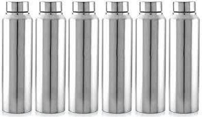 STEEPLE Stainless Steel Fridge Water BottleRefrigerator Bottle 1000 ml Bottle Pack of 6 SteelChrome Steel - Image 1