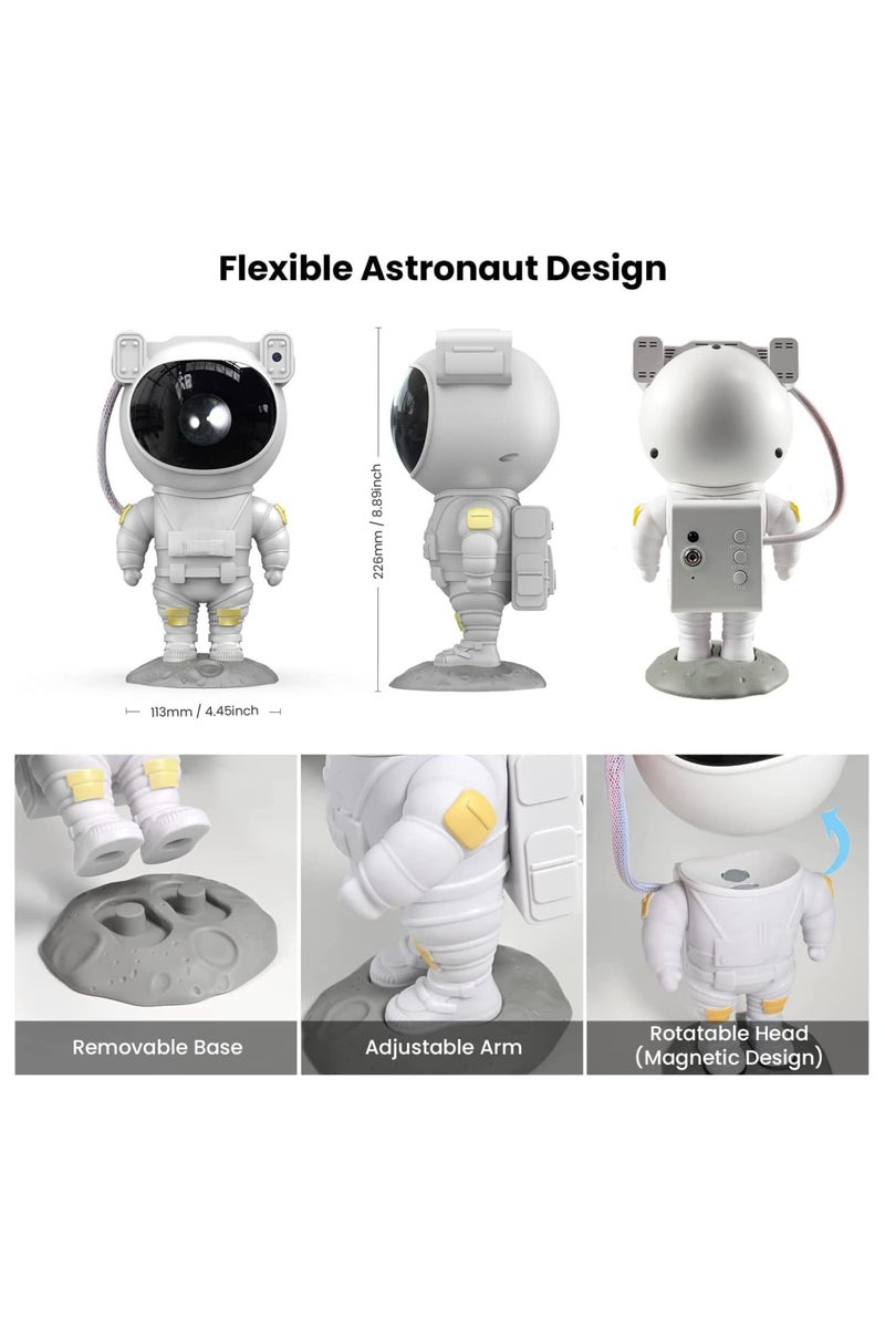 التاليHIAS جهاز عرض مجرة رائد فضاء ليلي - مصباح LED يدور 360 درجة على شكل سديم نجمي للأطفال والكبار، مع جهاز تحكم عن بعد ومؤقت، ديكور غرفة نوم بموضوع الفضاء، هدية عيد ميلاد للأولاد والبنات. - Image 2