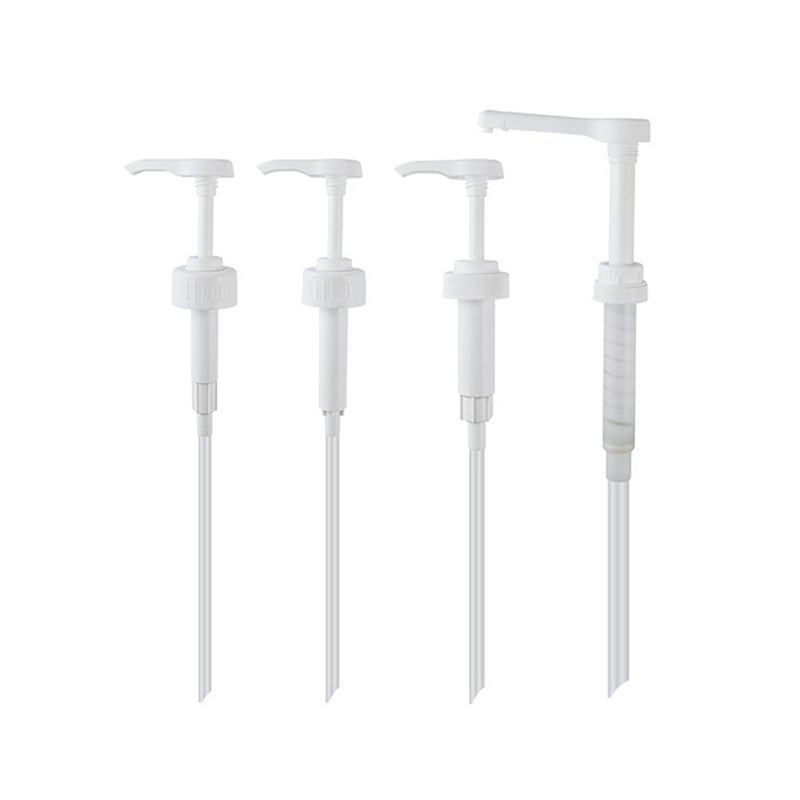 1PC Press Pump Syrup Pump Lid Beverage Ration Extruder Smoothie Pressure Pump for Home Store Use White Size 15ML - Image 1