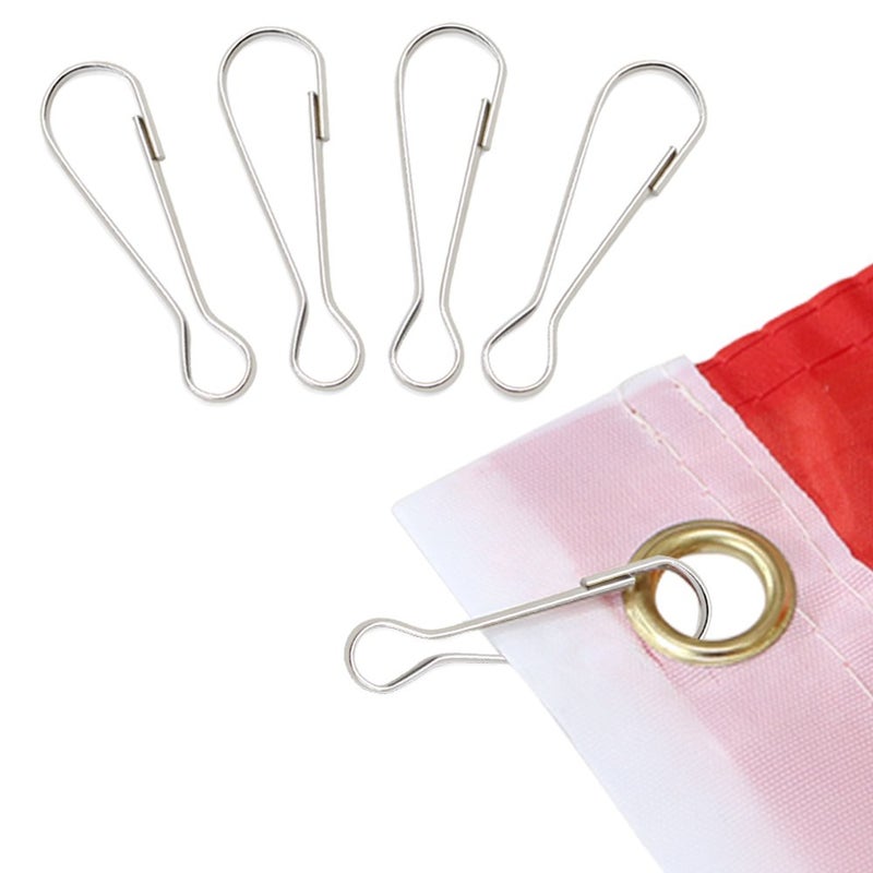 Anley Flag Pole Clip Snaps Hook ANLEY Stainless Steel Flagpole Accessories Compatible with Grommeted Flag Pack of 4 - Image 2