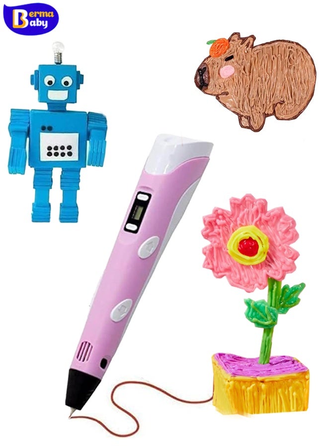 Berma Baby 3D Pen For Children 3D Printing Drawing Pen DIY Funny Set for Kids Chidren Birthday Chrismas Creative Gift with PLA Filament - Image 1
