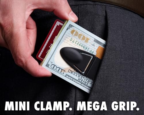 Money Clamp Mini Geneva Black Matte MoneyClamp®, The Only Money Clip that Never Loses Its Grip, Forever Warranty - Image 4