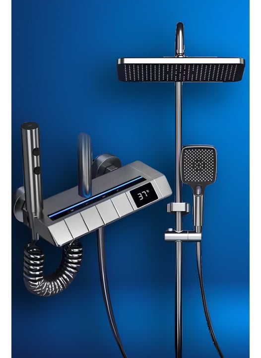 Digital LED Display Piano 5 Function Smart Robot Shower Set Piano Top Shower Set