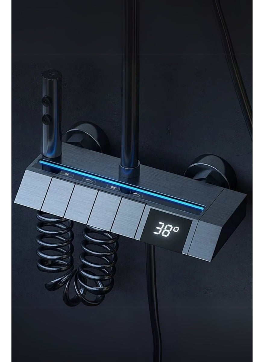 Digital LED Display Piano 5 Function Smart Robot Shower Set Piano Top Shower Set