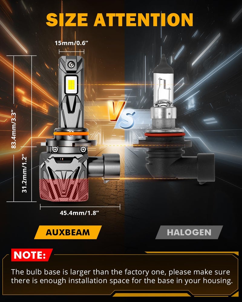 Auxbeam 9005 Fog Lights, Q40 Series 800% Brighter Powersports Light For UTV ATV Offroad Use - Image 2