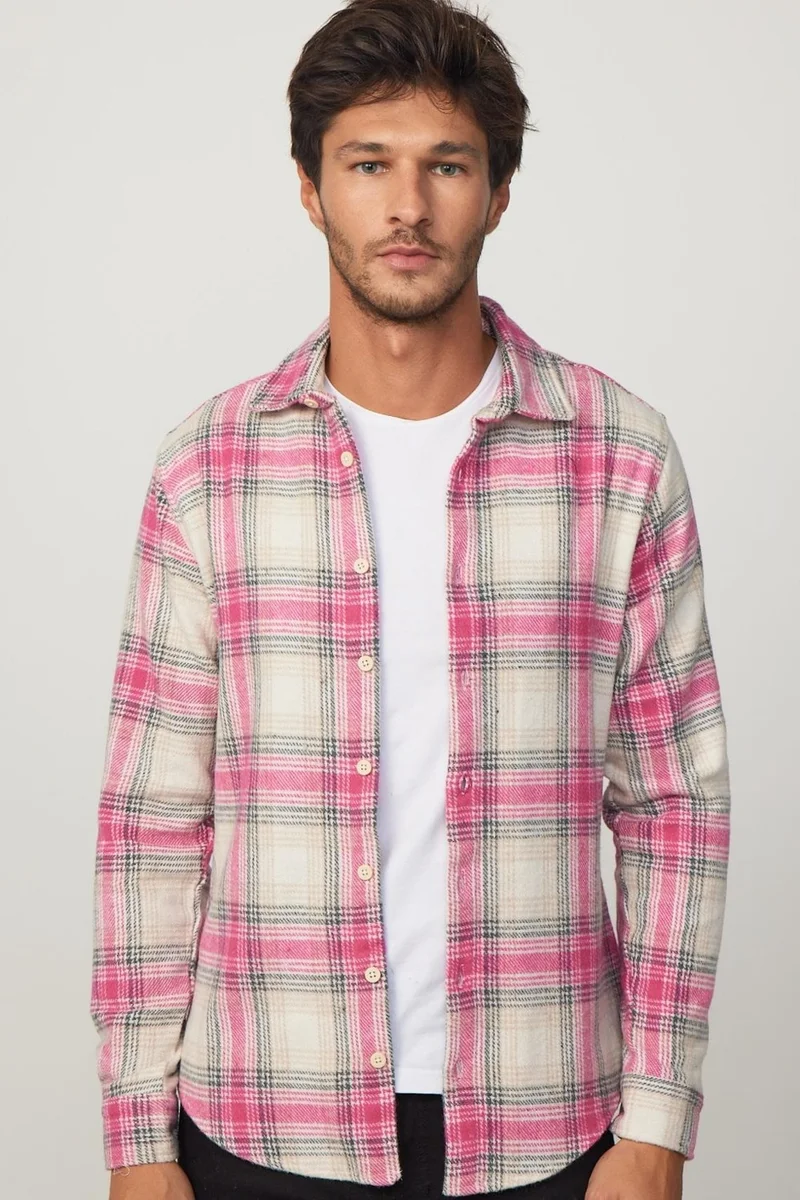 تودورس Slim Fit Slim Fit Checked Lumberjack Men's Shirt