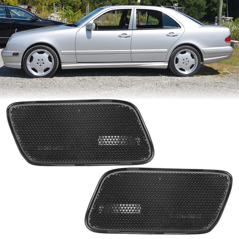 USR DEPO 9602 W210 EClass Smoker Bumper Side Marker Light Assembly Set Left  Right Compatible with 19962002 Mercedes Benz W210 E Class