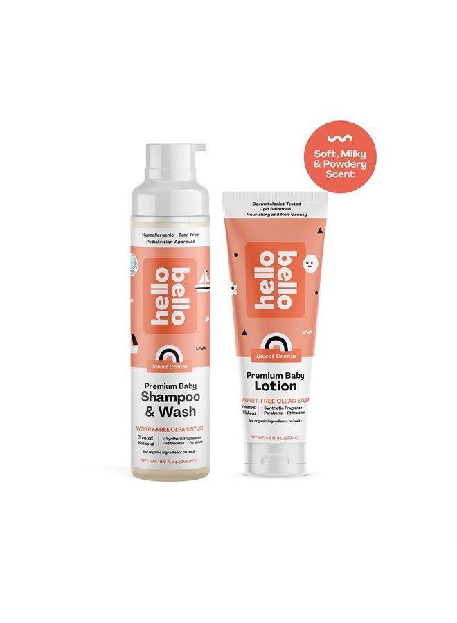 Hello Bello Premium Baby Lotion - Gentle Hypoallergenic Vegan Formula to Nourish and Moisturize - Sweet Cream Scent - 8.5 oz - Image 4