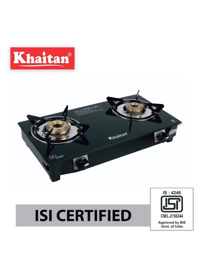 Khaitan Khaitan Gas Stove Combo - One 2 Burner Nano Gas Stove + 1 Hindflame Gas Ligher + 1 Hindflame Chopper 500 ml, Toughened Glass  - Image 3