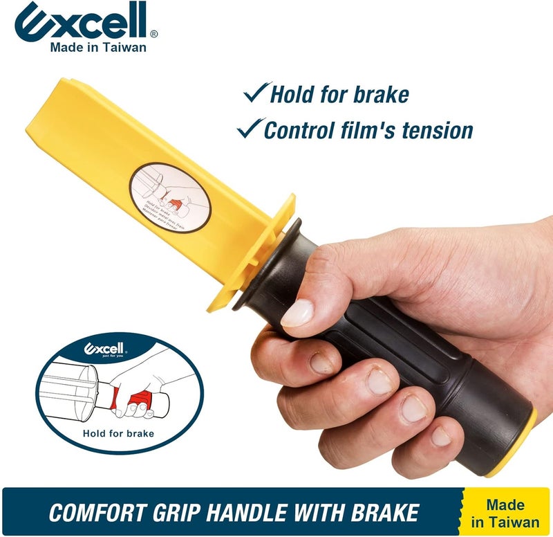 excell SF-1382 موزع فيلم التغليف المرن الصغير (نواة 1.5 بوصة)، لفافات مريحة، موزع فيلم مرن محمول باليد مع فرامل، للاستخدام في المكتب، المنزل، المتاجر والمخازن (1.5 بوصة) - Image 3