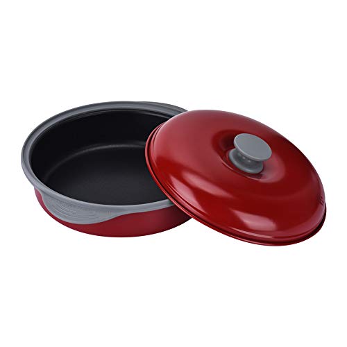MACONEE Microwave Frying Pan Skillet, Grill & Crisper Pan with Lid Allows You to Fry, Sizzle, and Brown Foods in the Microwave, Micro Cookware for Grilling, Reheating, and Cooking a Variety of Dishes - Image 1