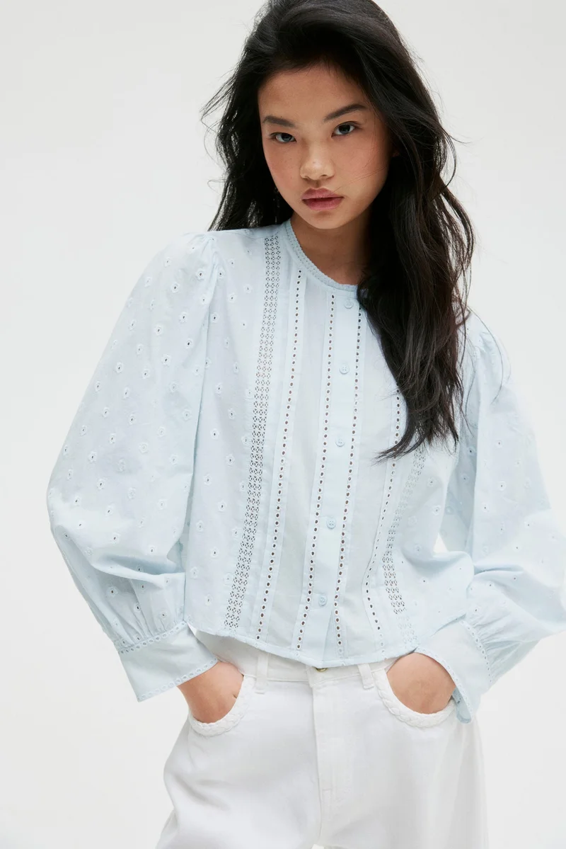 H&M Broderie anglaise blouse