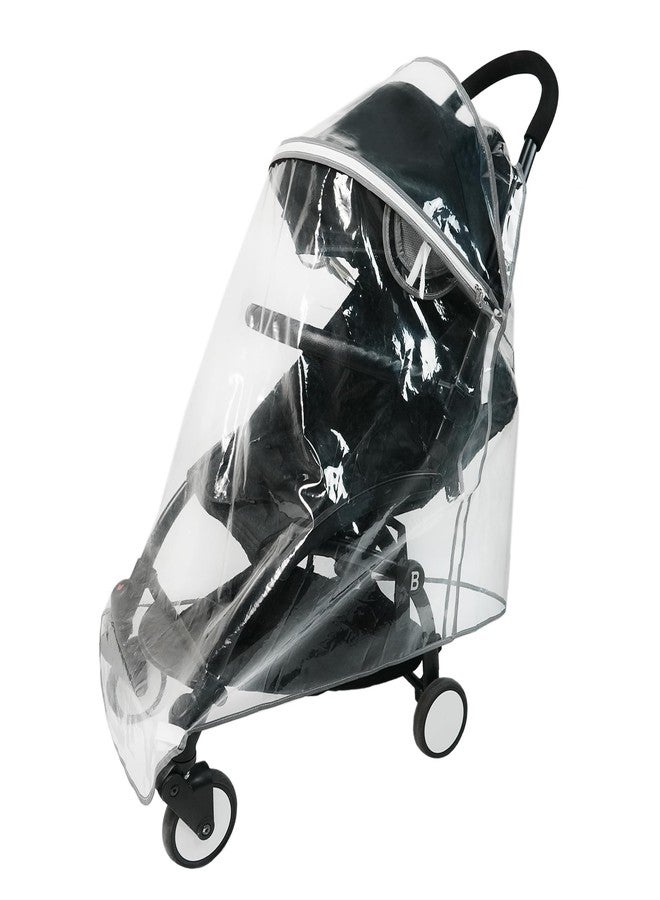 Ezkindheit HighEnd Thicking EVA RainCover for Compact Foldable Stroller,Fit BBZYOYO Perfectly,Weather Shield with Waterproof Zipper Opening,Reflective Safety Edging & Full Coverage Design,Ideal for Urban Travel. - Image 4