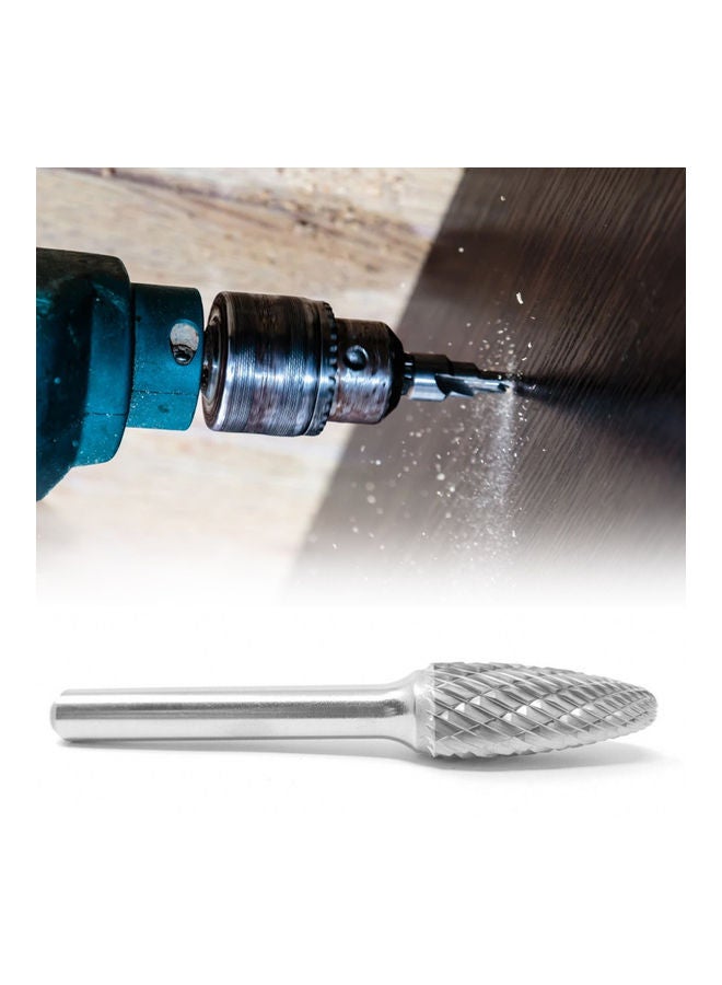 NIBEMINENT Double Cut Tungsten Carbide Burr Bit Silver 7.00X1.20X1.20cm  - Image 2