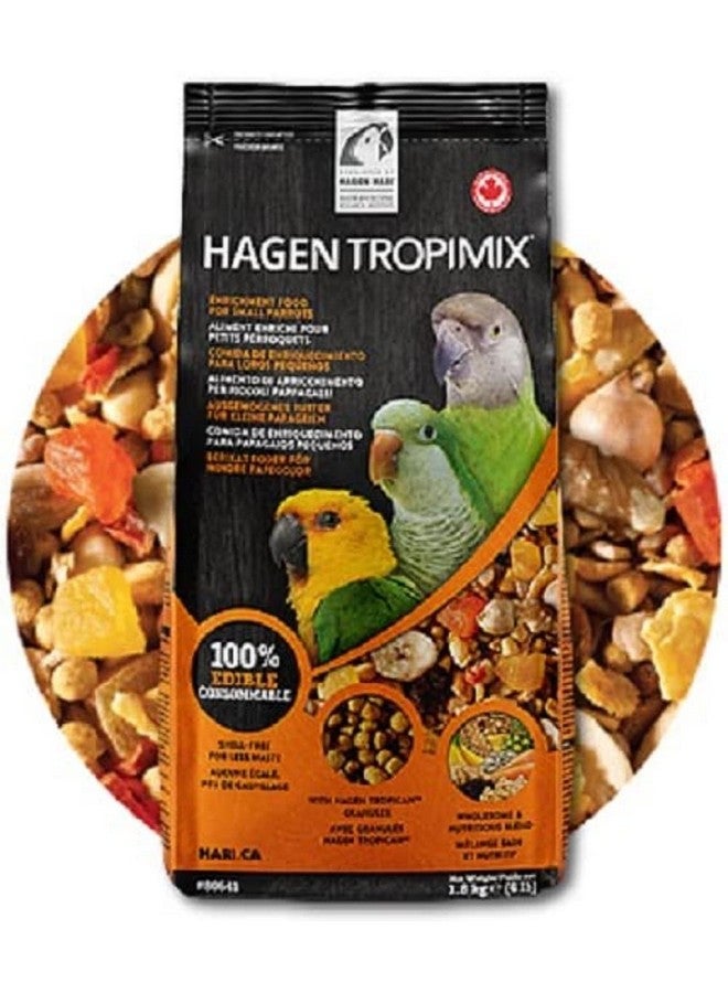 Hari Hagen Tropimix Enrichment Food For Small Parrots, 4 Lb. (1.8 Kg)  Hari Small Parrot Food With Seeds, Fruit, Nuts, Vegetables, Grains, And Legumes - Image 1