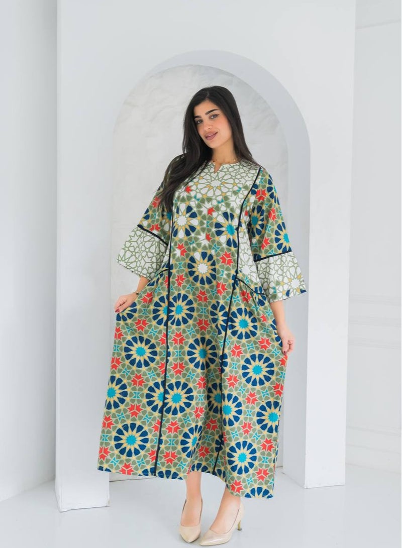 جلابية مزخرفة مميزة تجمع بين الفخامة والراحةA-368