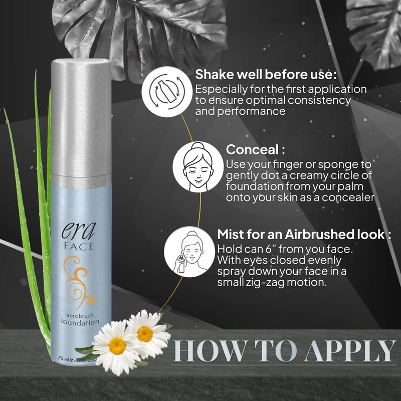 ERA Beauty ERA Face spray makeup (Y7 Carmel, 2.25 oz) - airbrush foundation, everyday, buildable, professional spray on cosmetics by Era Beauty - Image 5