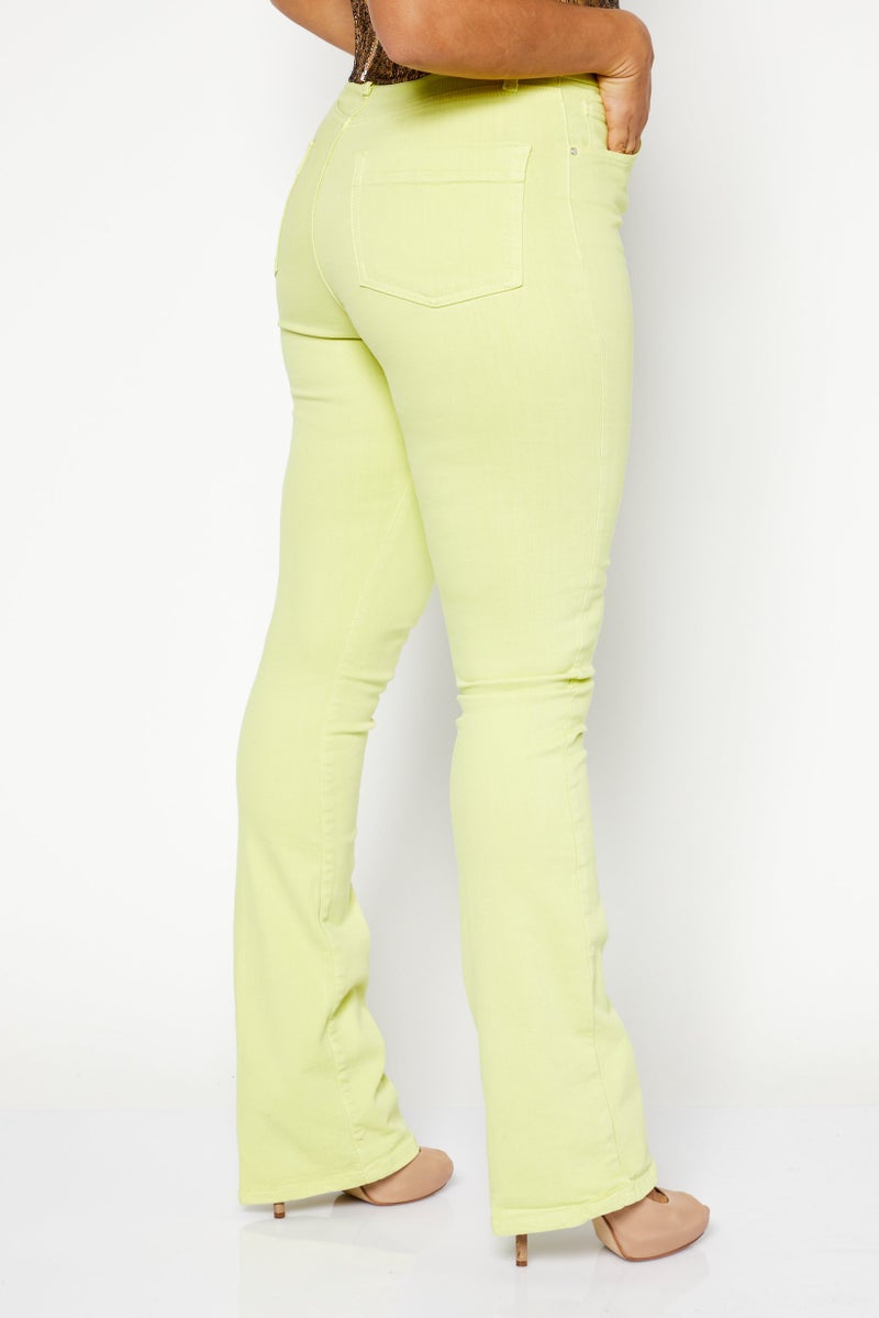 RIVER ISLAND Women Regular Fit Solid Stretchable Long Denim Jeans, Green - Image 4
