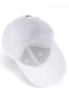 Excefore White Baseball Hats Plain Adjustable Baseball Cap Classic Panel Hat Fashionable Dad Hat Fit Outdoor Sports Sun Hat in Summer Fits Men Women  - Image 3