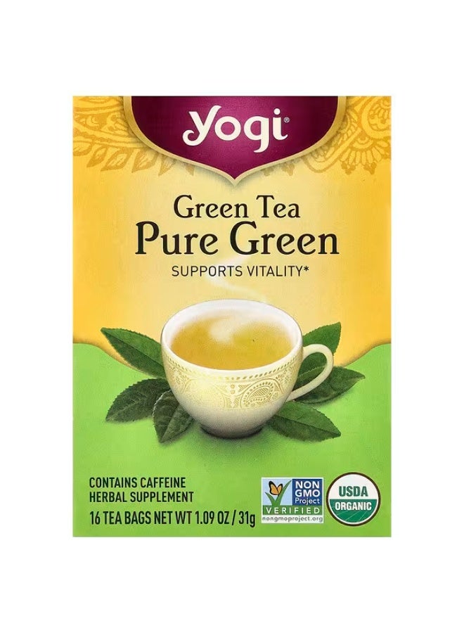 Yogi Tea, Green Tea Pure Green, 16 Tea Bags, 1.09 oz (31 g)
