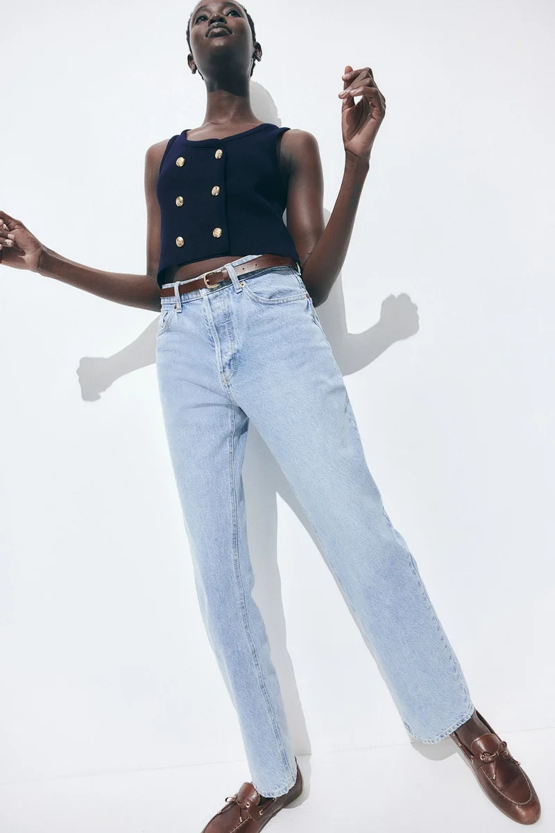 اتش اند ام كنزة فيست بصفين من الأزرار على الصدر