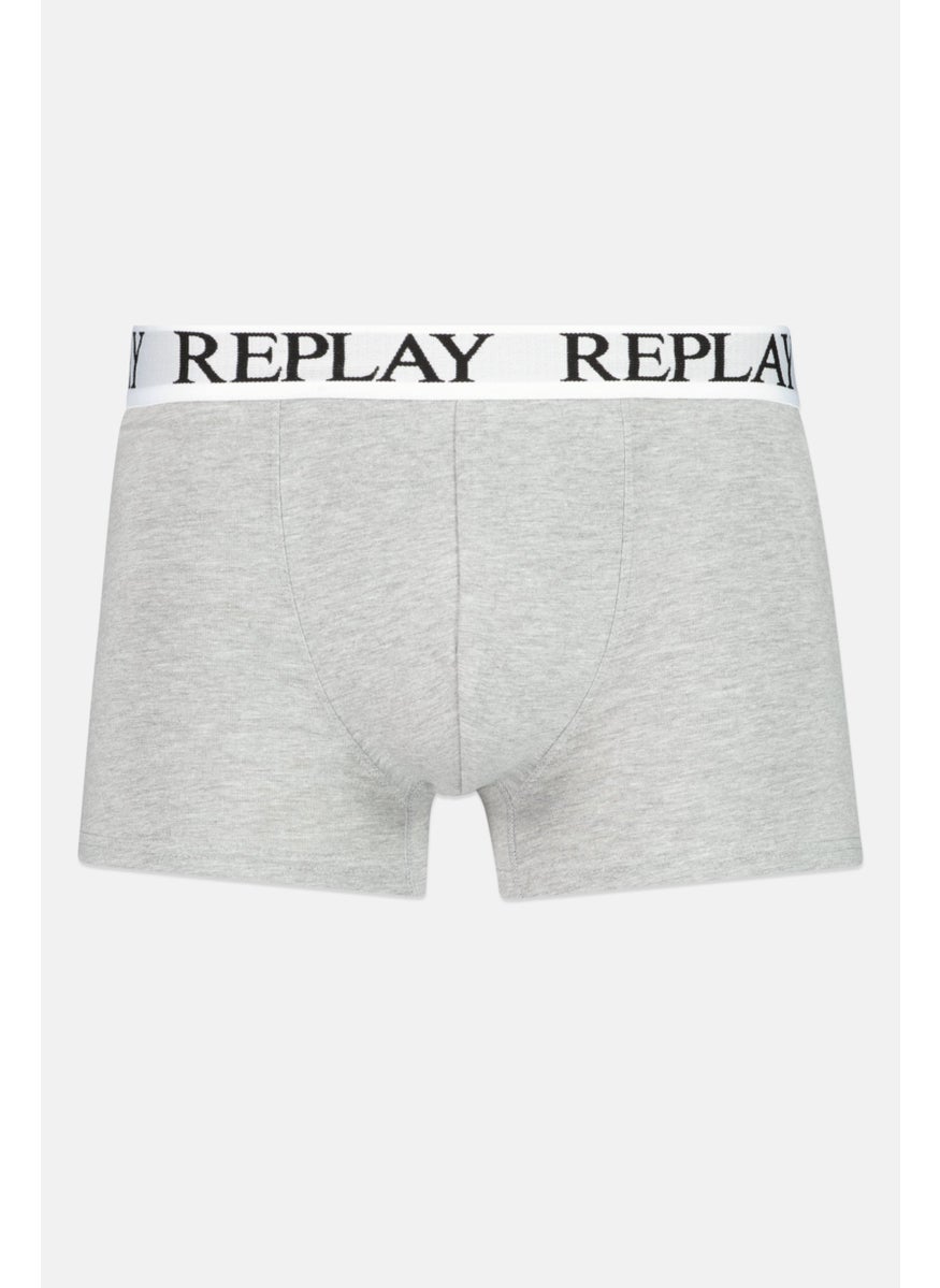 Replay - Men 2 Pack Brand Logo Trunk, Grey - Image 1