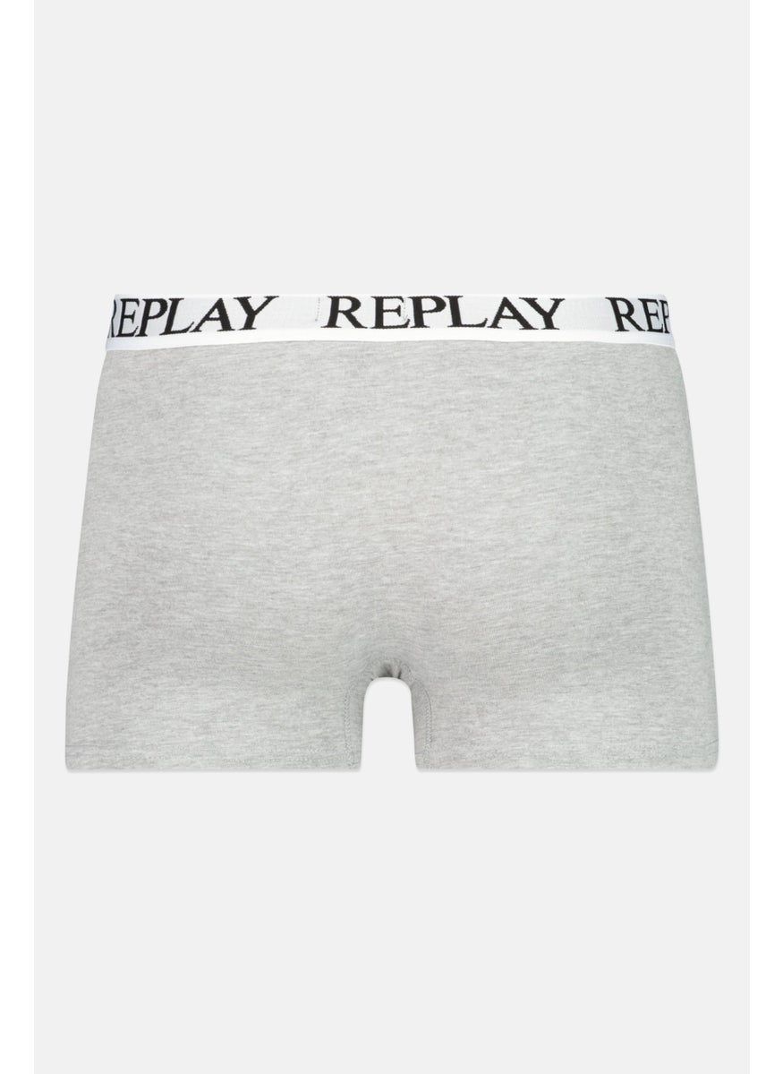 Replay - Men 2 Pack Brand Logo Trunk, Grey - Image 1