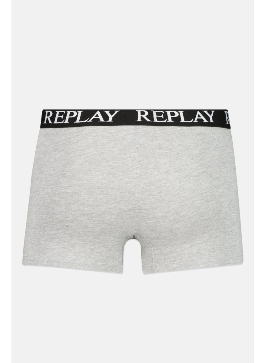 Replay - Men 2 Pack Brand Logo Trunk, Grey - Image 1