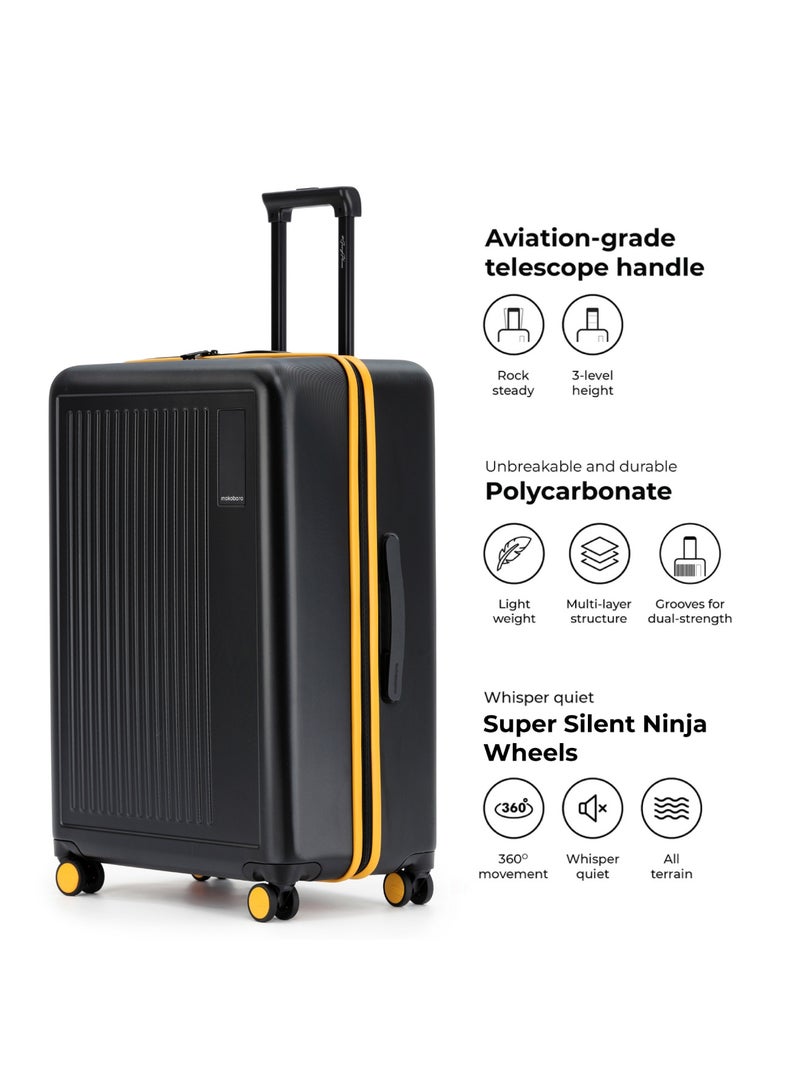Mokobara The Transit Check-In Large Luggage - Polycarbonate Material | Crypto Sunray 2.0, Black - Image 5