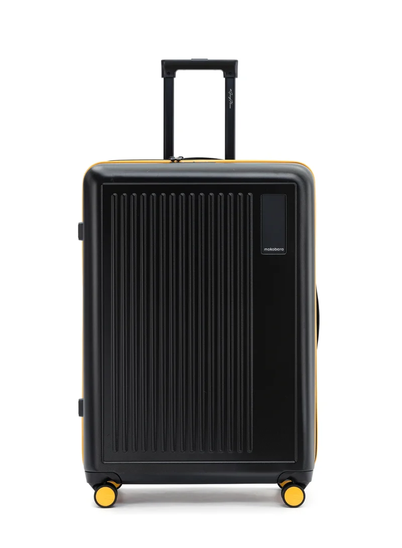 Mokobara The Transit Check-In Large Luggage - Polycarbonate Material | Crypto Sunray 2.0, Black